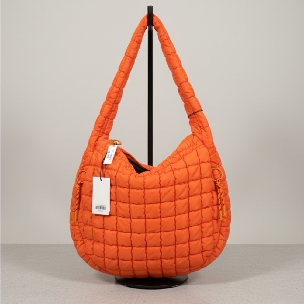 Orange Quilted Women's Bag
